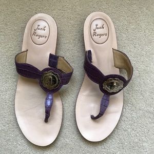 Jack Rogers Larissa Sandals. Color Berry. Size 7